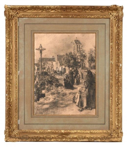 Le Jour des morts à Chartèves, Léon Augustin Lhermitte, 1887 vers