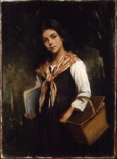 Départ pour l'école, Marie Nicolas, 4e quart 19e siècle