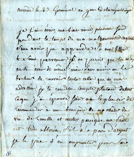 Lettre du Général Dumas à sa femme, Ancône le 23 germinal an 9e de la République (13 avril 1801)_0