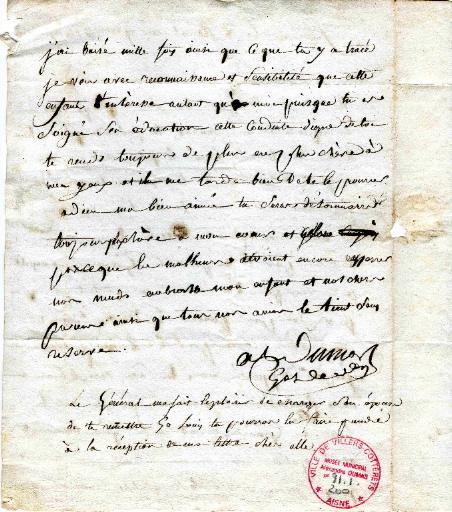 Lettre du Général Dumas à sa femme, Florence le 8 floréal an 9 de la république (1801)_1