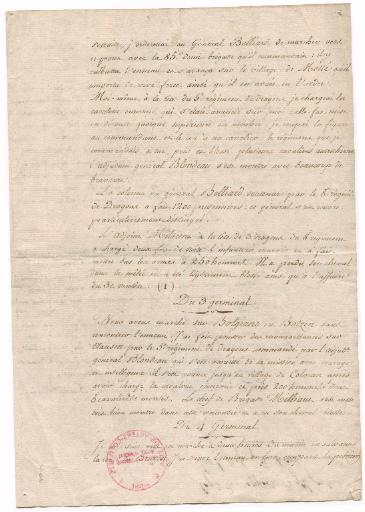Rapport du Général Dumas au Général de Division Joubert en date du 30 ventôse jusqu'au 6 germinal an 5 (mars 1797)_2