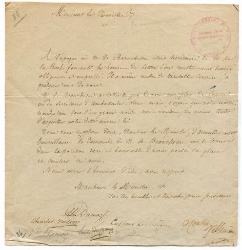 Lettre de recommandation pour M. de Beauchesne_0