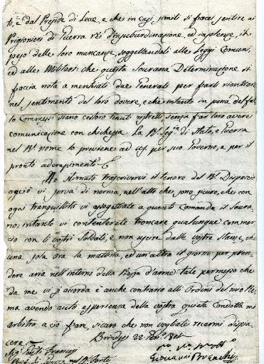 Lettre de Brindisi en date du 22 janvier 1801_1