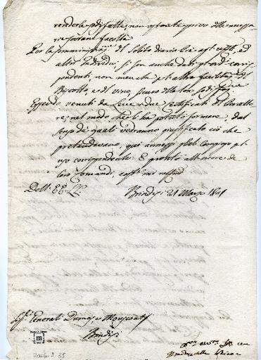 Lettre de Brindisi en date du 21 mars 1801_1