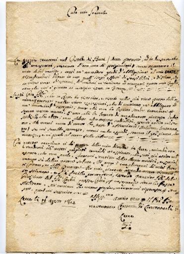 Lettre de Lecce en date du 16 août 1804_0