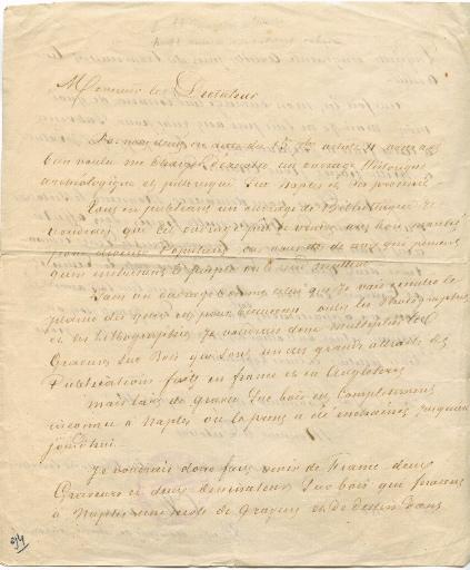 Lettre d'Alexandre Dumas écrite à Naples en 1860_0