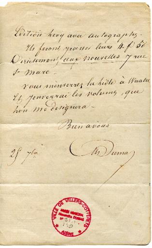 Lettre d'Alexandre Dumas_1