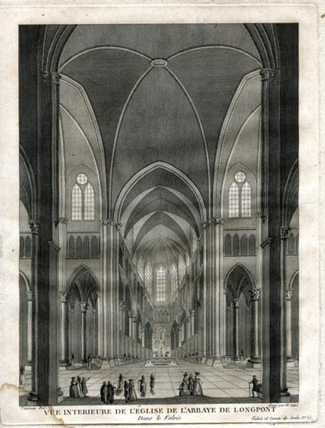 Vue intérieure de l'église de l'abbaye de Longpont_0