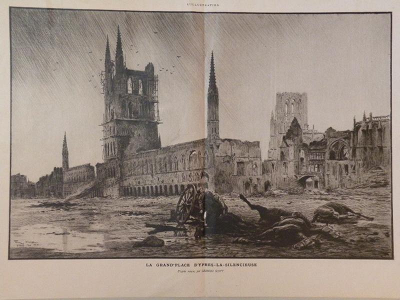 Joffre et Foch - La Grand'Place d'Ypres-la-Silencieuse - Officiers allemands prisonniers_1