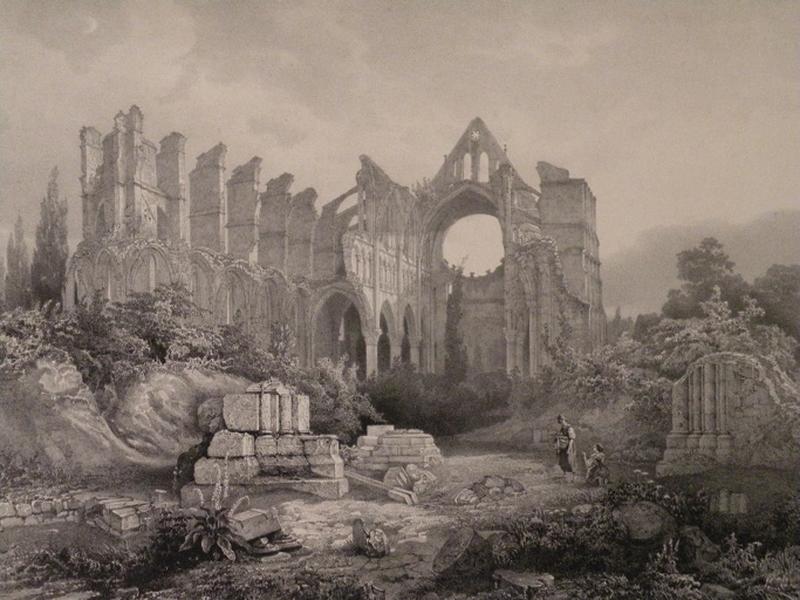 Abbaye de Longpont, Vue Générale, Alexandre Jules Monthelier, 19e siècle