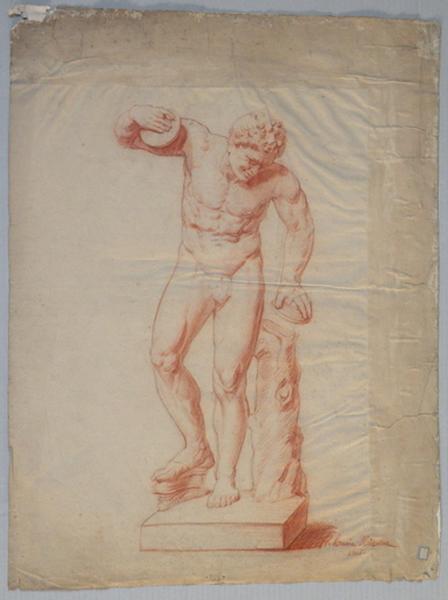 Etude d'une sculpture de nu antique, Marie Nicolas, 1865