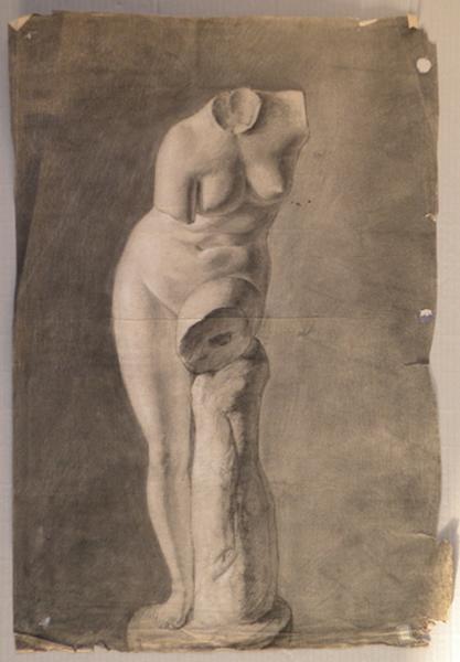 Etude d'une sculpture de Vénus, Marie Nicolas, 3e quart 19e siècle