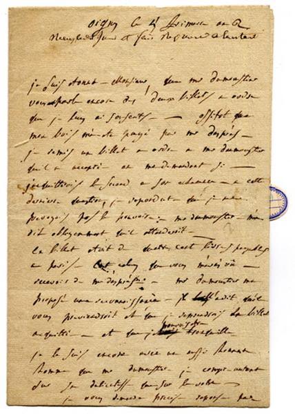 Lettre de Charles Mannoury de la Brunnetière à un Monsieur Grégoire_0