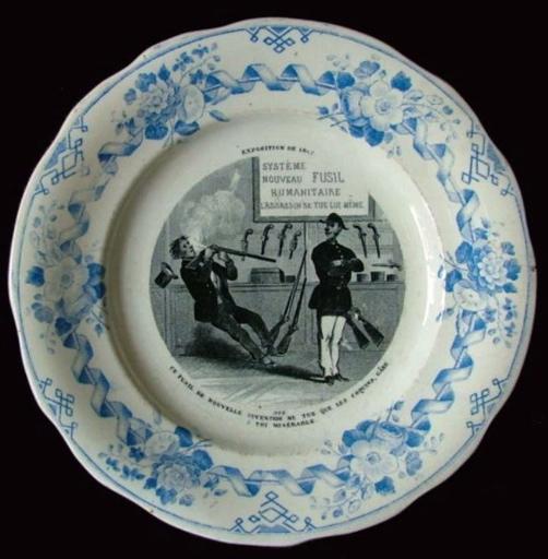Ce fusil de nouvelle invention ne tue que les coquins, gare à toi misérable (titre inscrit) [exposition universelle de 1867]_0