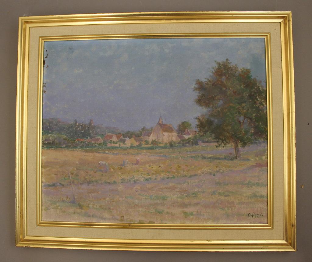 Vue du village de Rieux (titre inscrit), Gaston Bouy, 1899 achevé en