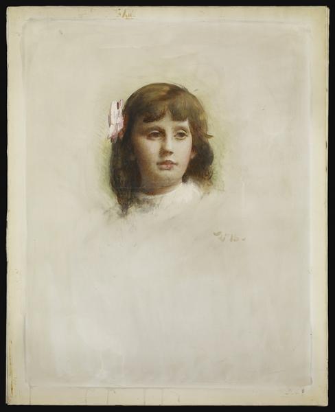 Portrait de Marie-Charlotte Madier Trélat enfant (titre inscrit), Léon Bonnat, 1896-1922