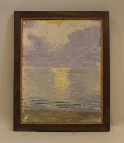 Coucher de soleil sur l'eau (titre factice), Eugène Emmanuel Lemercier, 1901-1915