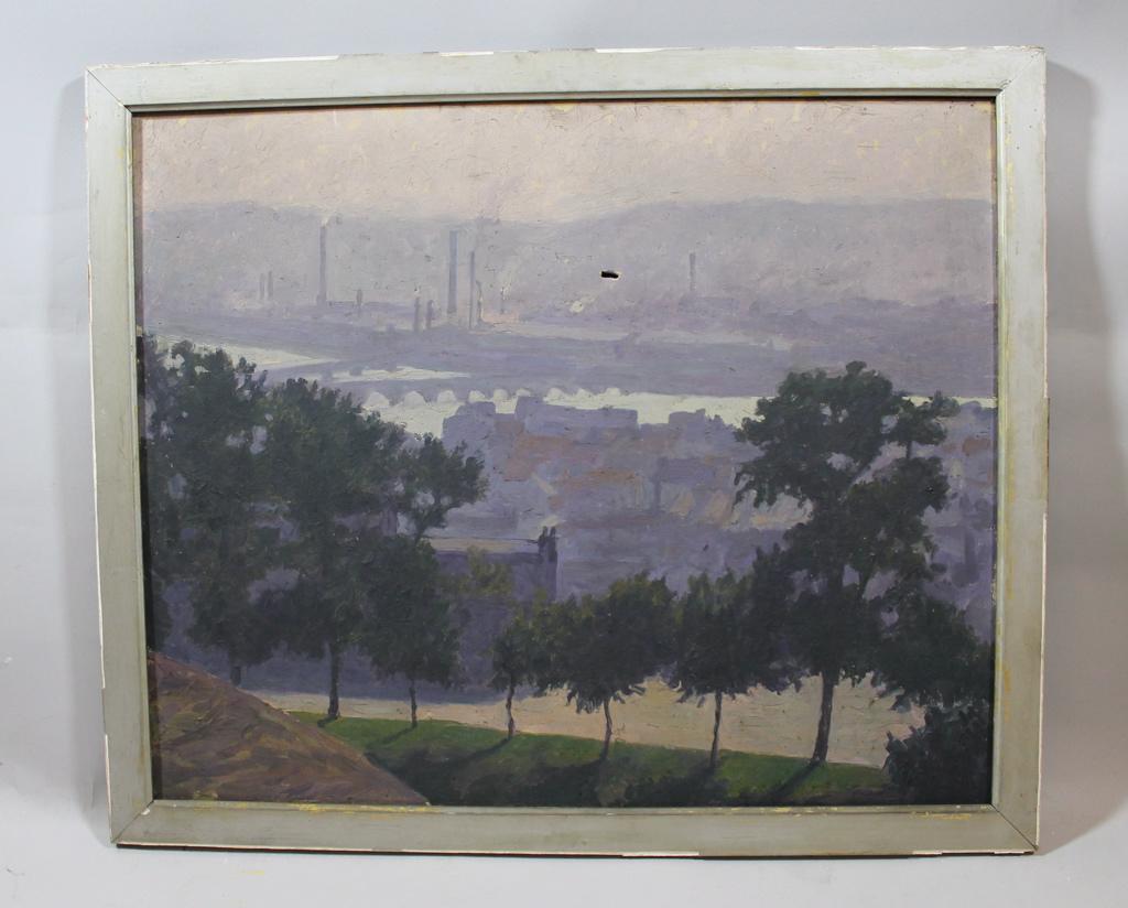 Vue d'usines à Boulogne-sur-Mer (titre factice), Eugène Emmanuel Lemercier, 1901-1915