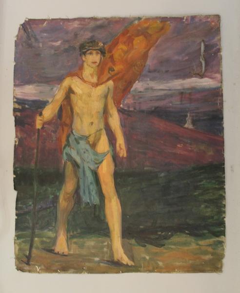 Homme marchant (titre factice), Eugène Emmanuel Lemercier, 1901-1915