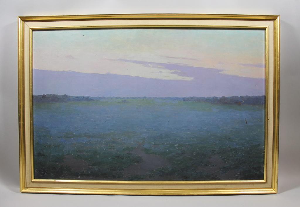 Prairie marécageuse (titre factice) ou Soir (titre supposé), Gaston Bouy, 1900 vers