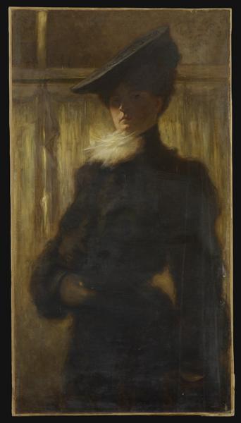 Portrait de femme (titre factice), Gaston Bouy, 1909 (?)