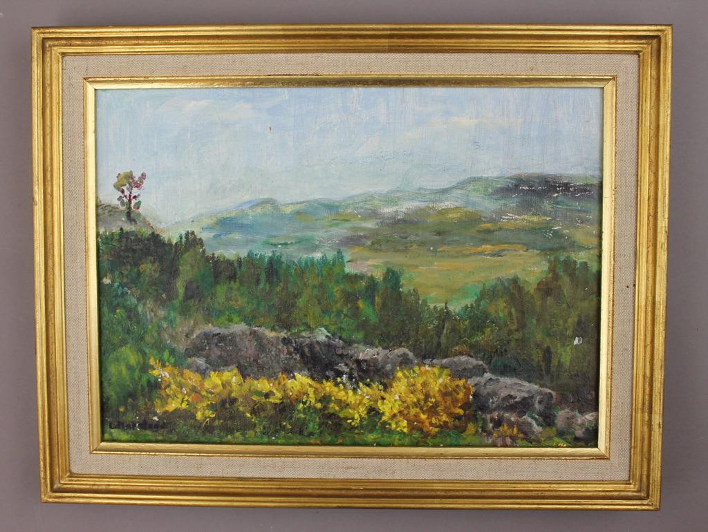 Paysage de montagne (titre factice), L Marchand, 19e siècle