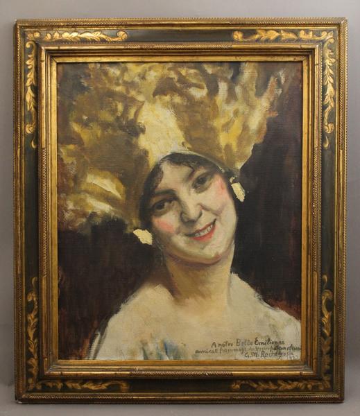 Portrait d'une jeune femme (titre factice), G M Rochevosse, 1923
