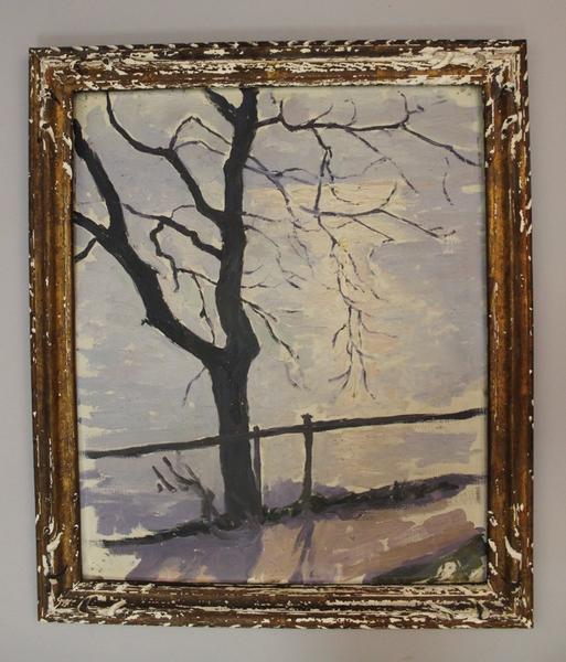 Arbre dans un fond hivernal (titre factice), Eugène Emmanuel Lemercier, 1901-1915
