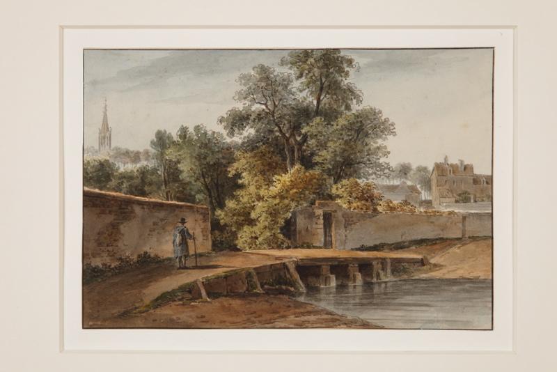 Chemin à Villevert, le clocher de la cathédrale de Senlis dans le lointain_0