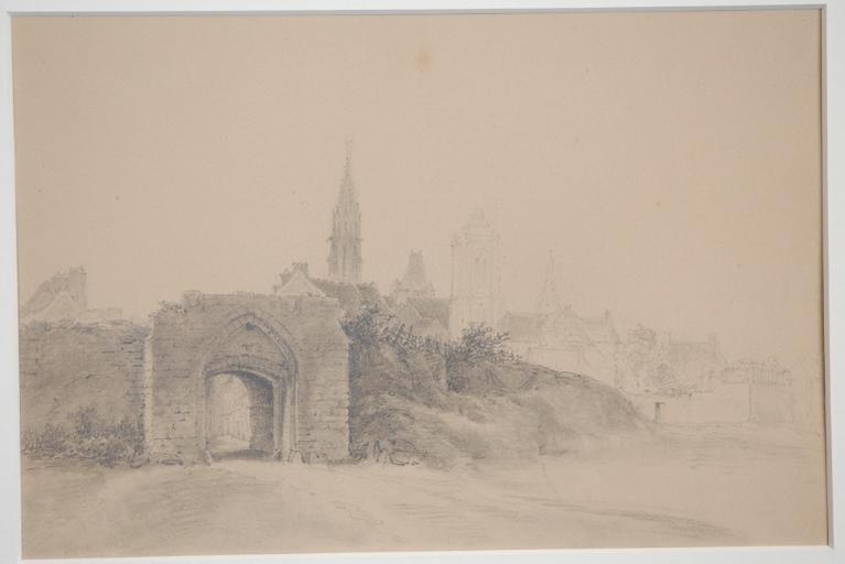 Vue de Senlis, des clochers de Saint-Pierre et de la Cathédrale, depuis la porte Bellon_0