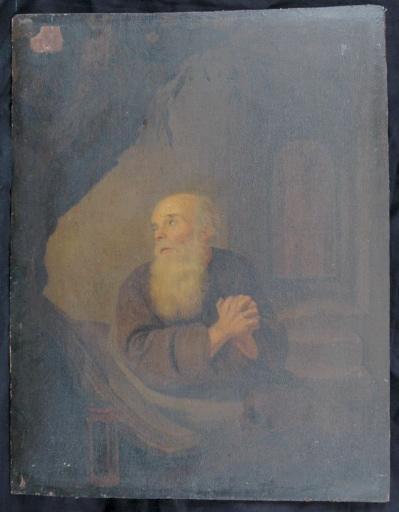 Saint Jérôme ? priant dans le désert_0