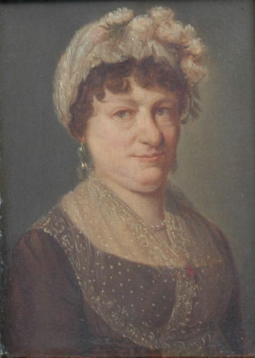 Portrait de femme couronnée de roses, Henri Nicolas Van Gorp, 1805-1815