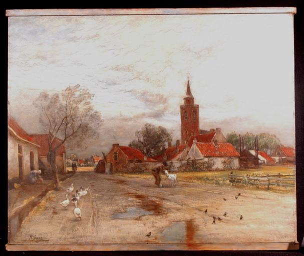 Rue du village de Ryusburg (ou Ryusberg), Rudolf Ribarz, 2e moitié 19e siècle
