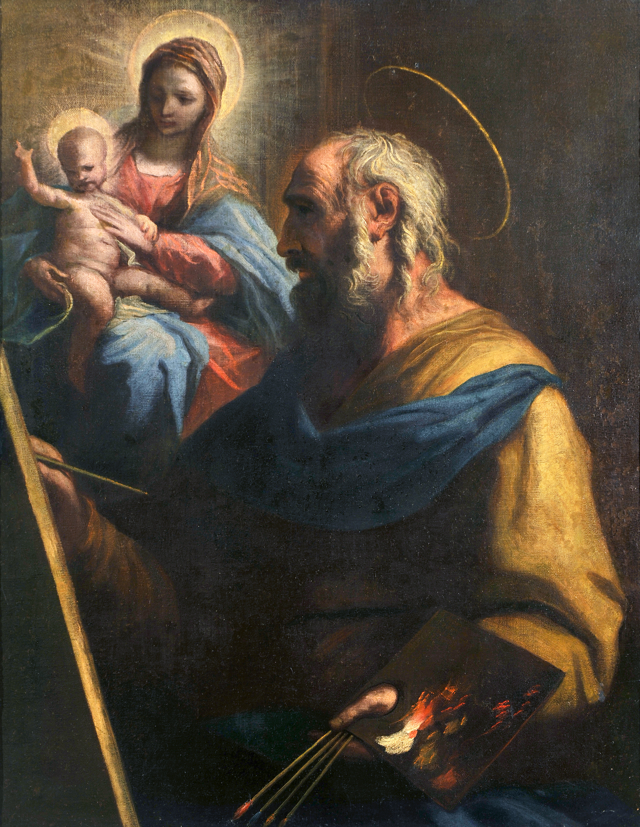Saint-Luc peignant la vierge, Alessandro Gherardini, 1720 vers