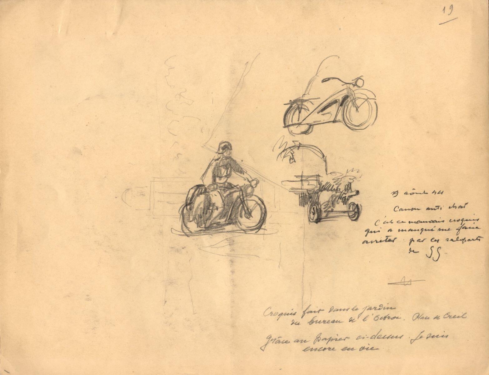Canon, véhicules et motards allemands pendant la seconde guerre mondiale à Senlis_0