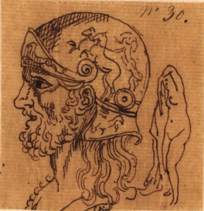 Tête de guerrier, Félix Boisselier, 1795-1805