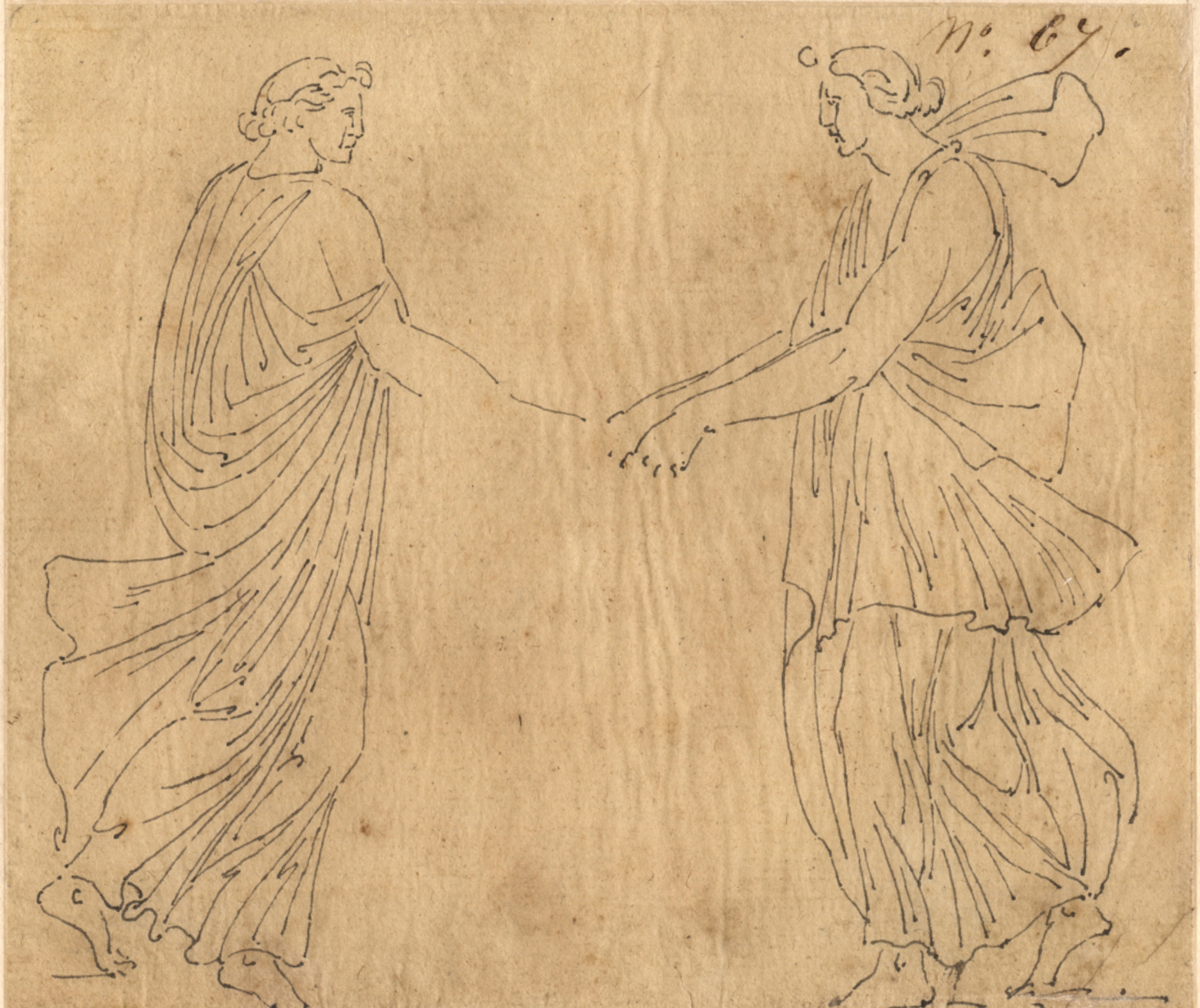 Deux jeunes femmes dansant, Félix Boisselier, 1795-1805