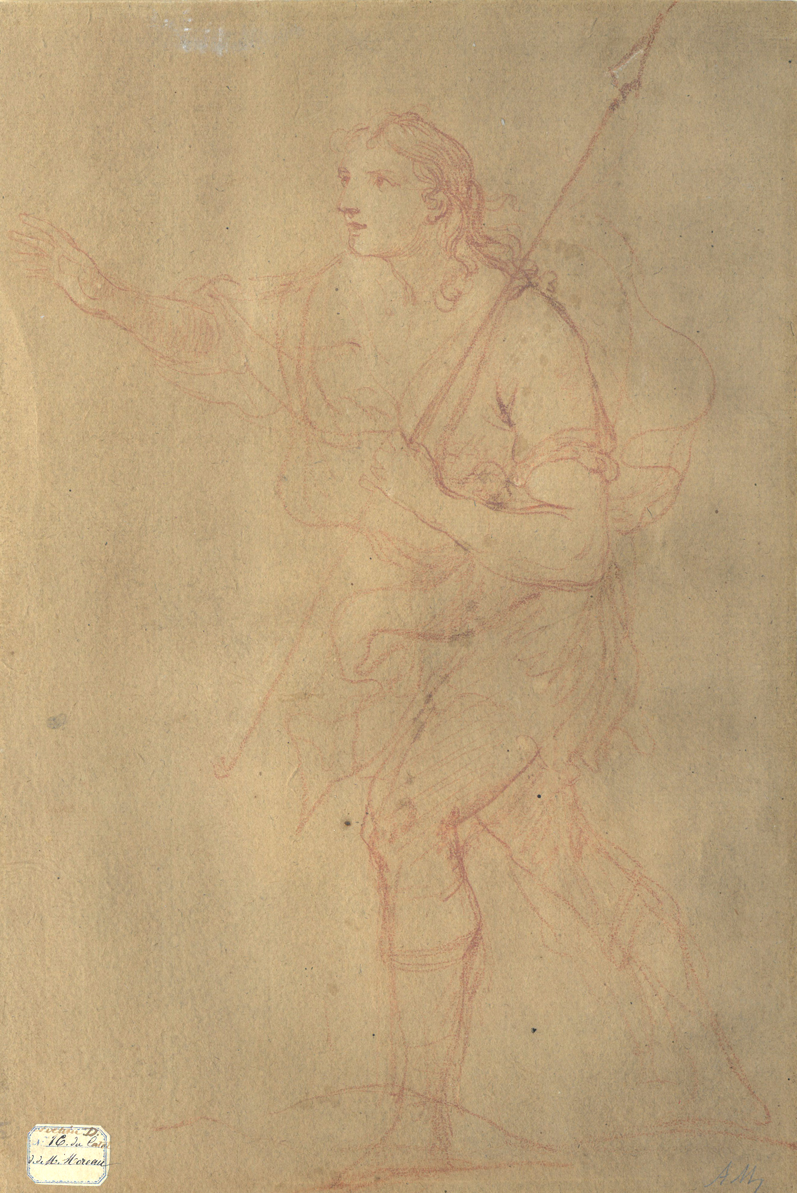 Jeune homme à la lance (Adonis ?), Charles Natoire, 18e siècle
