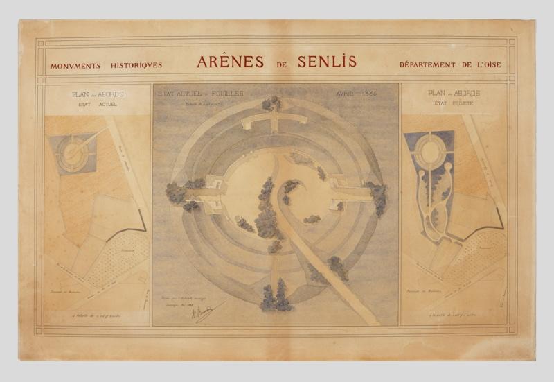 Les arènes de Senlis, état actuel des fouilles et plan des abords_0