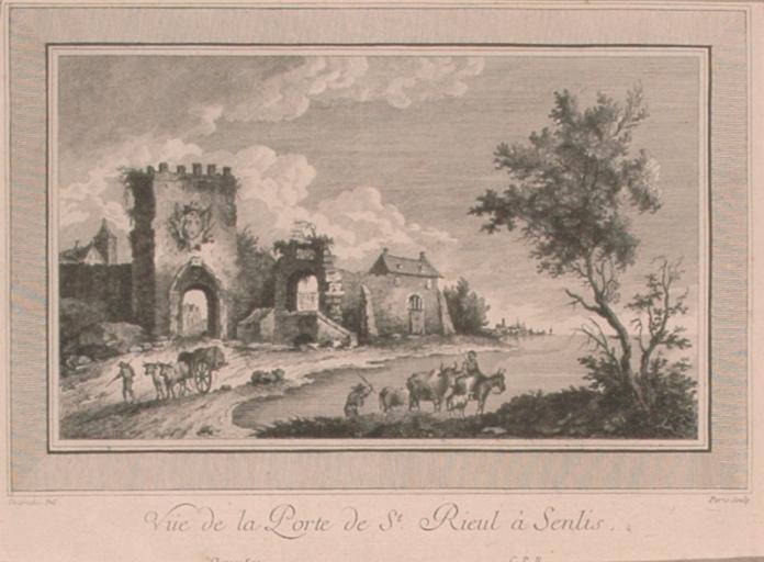 Vue de la porte Saint-Rieul à Senlis_0