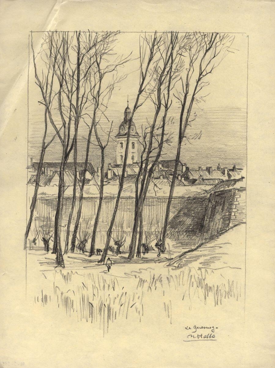 La ville de Le Quesnoy vue des remparts (titre factice)_0