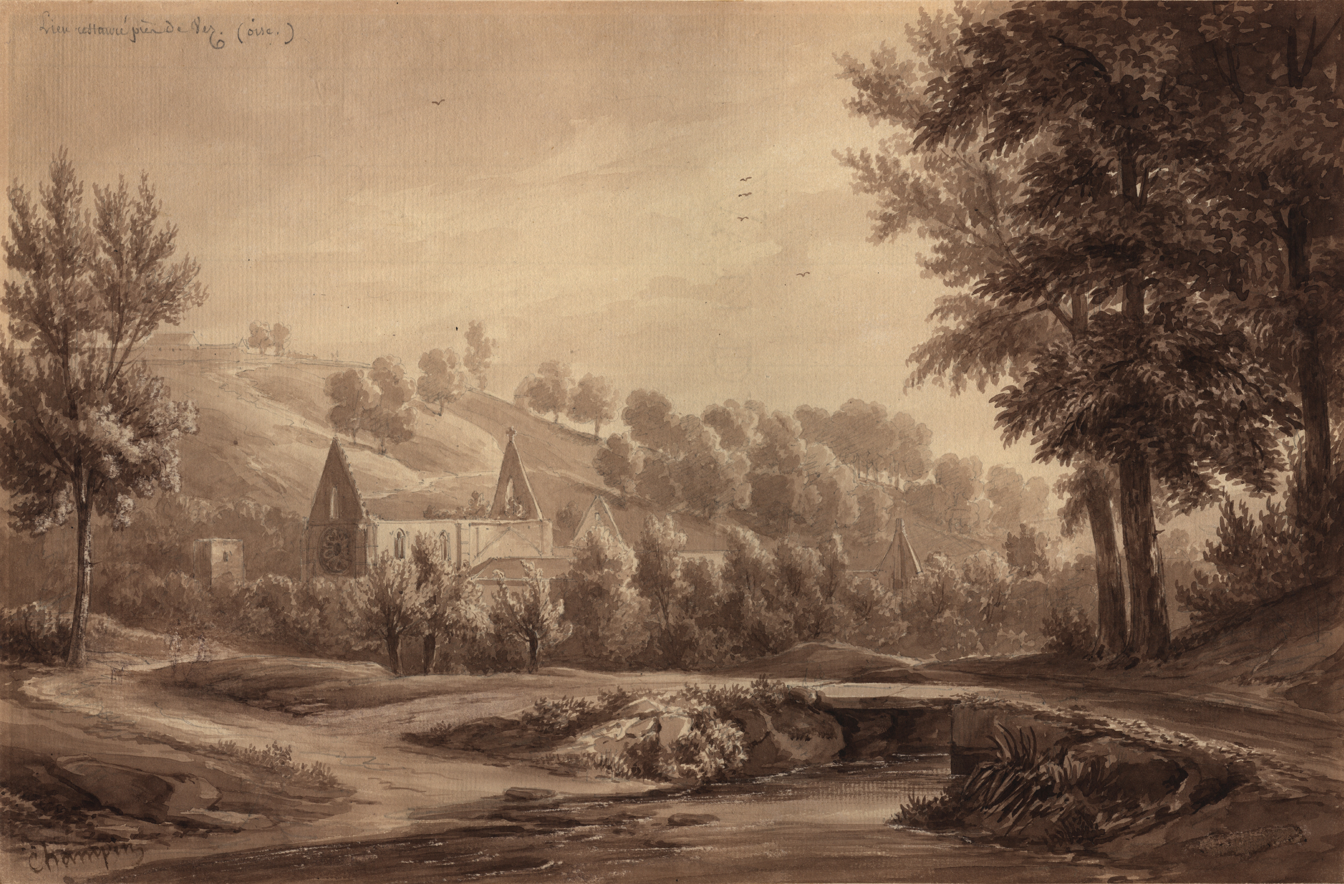 Lieu-Restauré près de Vez (Oise), Jean-Jacques Champin, 1840-1847