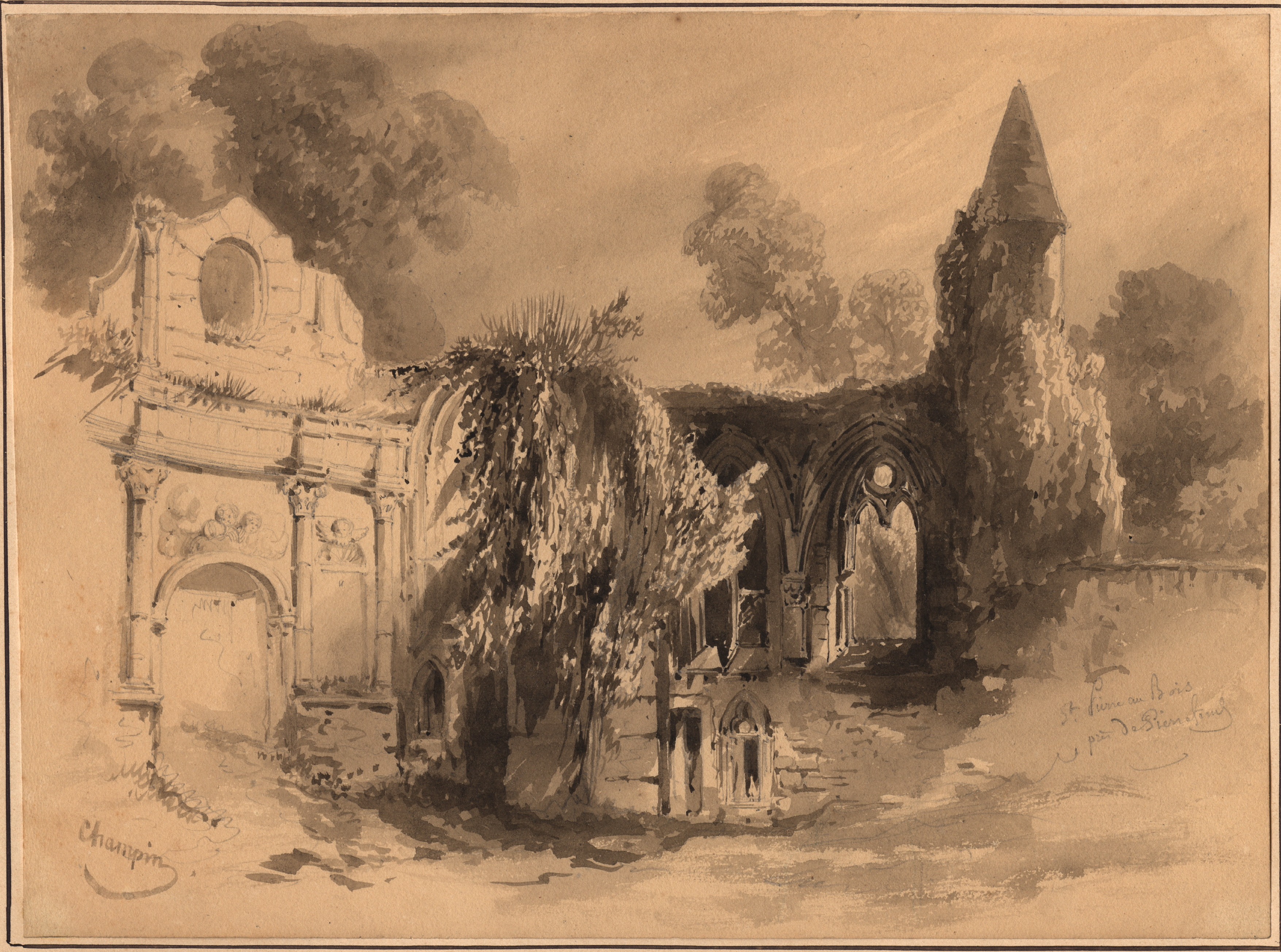 Saint-Pierre-aux-Bois, près de Pierrefonds (Oise), Jean-Jacques Champin, 1840-1847