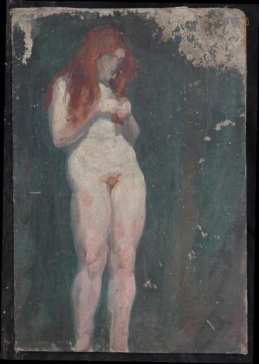 Académie de femme nue debout_0