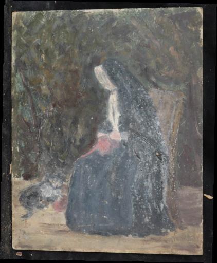 Une religieuse et un chat, Valentine Reyre, 1905-1910