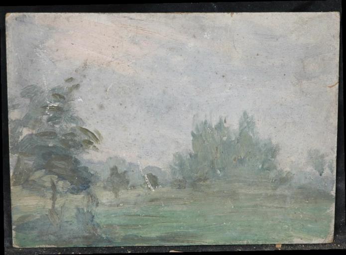 Paysage d'une prairie boisée, Valentine Reyre, 1905-1910