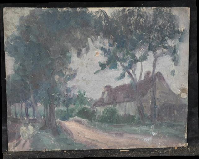 Maison près d'un chemin en bois, Valentine Reyre, 1905-1910
