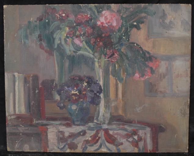 Fleurs dans deux vases, Valentine Reyre, 1905-1910