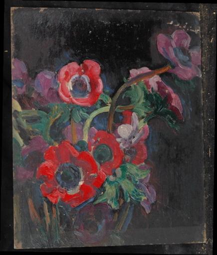 Bouquet de fleurs rouges, Valentine Reyre, 1905-1910