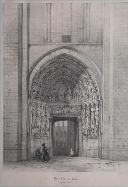 Portail sculpté de la façade ouest de la cathédrale de Senlis (titre factice)_0